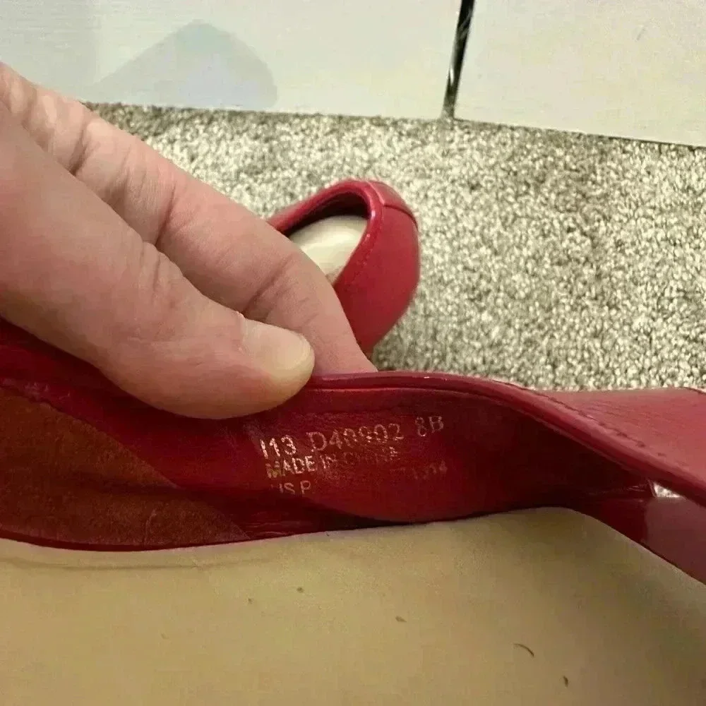 Cole Haan Red Espadrille Wedge Flats